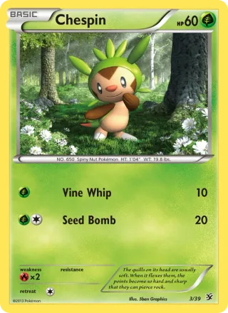 Chespin #3 · Kalos Starter Set Pokémon card