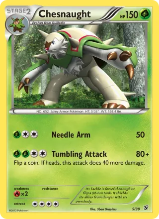 Chesnaught #5 · Kalos Starter Set Pokémon card