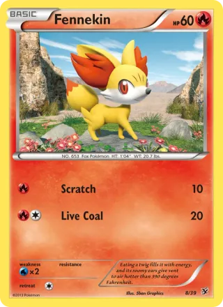 Fennekin #8 · Kalos Starter Set Pokémon card