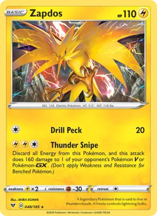 Zapdos #48 · Vivid Voltage Pokémon card