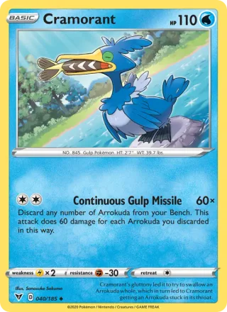 Cramorant #40 · Vivid Voltage Pokémon card