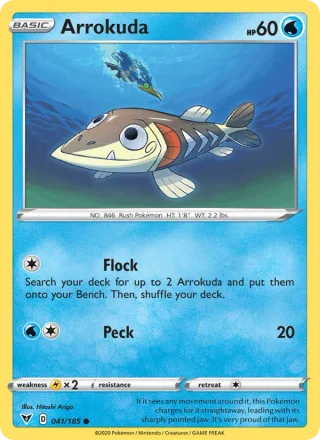 Arrokuda #41 · Vivid Voltage Pokémon card