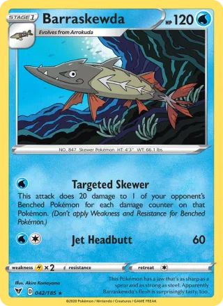 Barraskewda #42 · Vivid Voltage Pokémon card