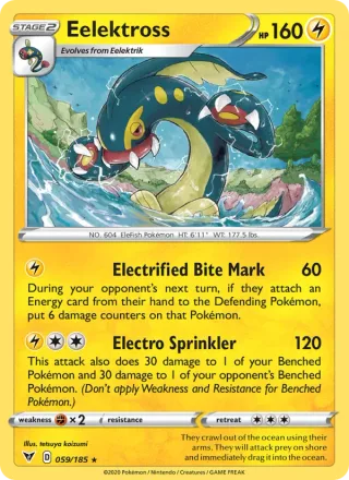 Eelektross #59 · Vivid Voltage Pokémon card