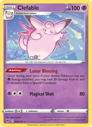 Clefable #64 · Vivid Voltage Pokémon card