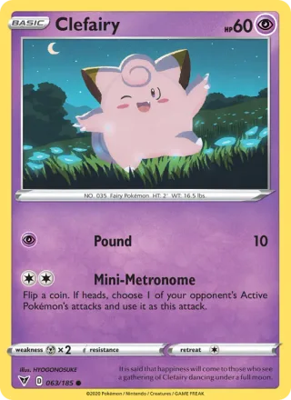 Clefairy #63 · Vivid Voltage Pokémon card