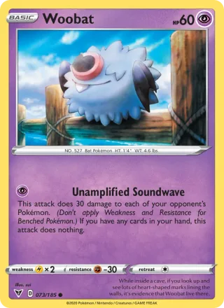 Woobat #73 · Vivid Voltage Pokémon card