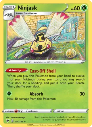 Ninjask #14 · Vivid Voltage Pokémon card