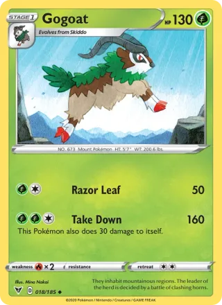 Gogoat #18 · Vivid Voltage Pokémon card