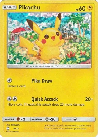 Pikachu #4 · McDonald's Collection 2018 Pokémon card