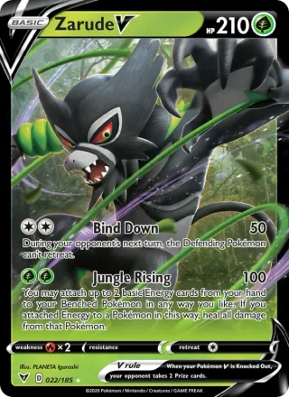 Zarude V #22 · Vivid Voltage Pokémon card
