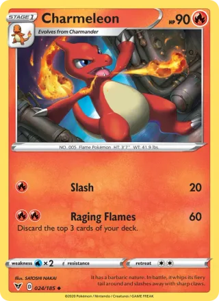 Charmeleon #24 · Vivid Voltage Pokémon card