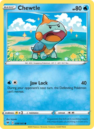 Chewtle #38 · Vivid Voltage Pokémon card