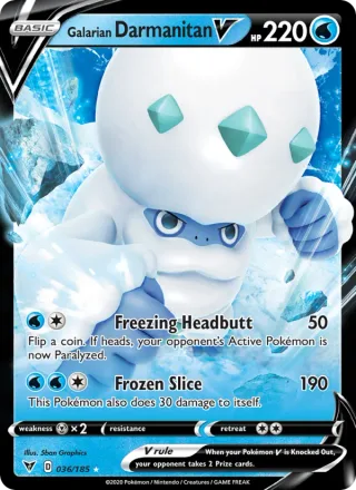 Galarian Darmanitan V #36 · Vivid Voltage Pokémon card