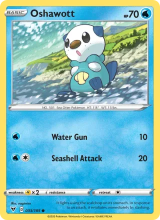 Oshawott #33 · Vivid Voltage Pokémon card