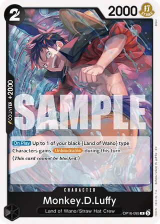 Monkey.D.Luffy #OP16-095 · The Time of Battle One Piece card