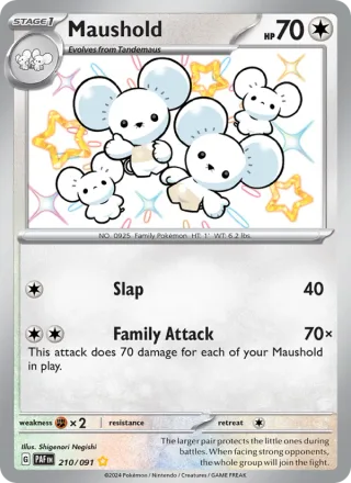 Maushold #210 · Paldean Fates Pokémon card