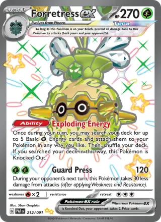 Forretress ex #212 · Paldean Fates Pokémon card