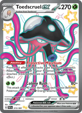 Toedscruel ex #213 · Paldean Fates Pokémon card