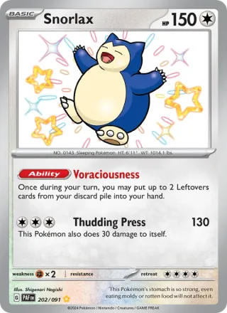 Snorlax #202 · Paldean Fates Pokémon card