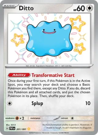 Ditto #201 · Paldean Fates Pokémon card