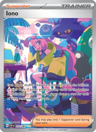 Iono #237 · Paldean Fates Pokémon card