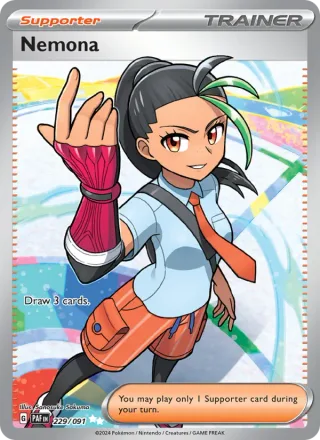 Nemona #229 · Paldean Fates Pokémon card