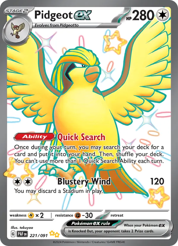 Pidgeot ex full card art