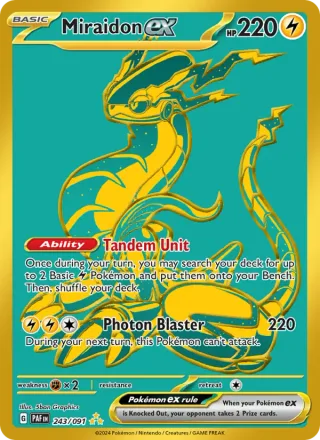 Miraidon ex #243 · Paldean Fates Pokémon card