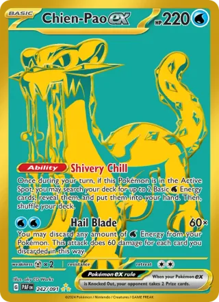 Chien-Pao ex #242 · Paldean Fates Pokémon card