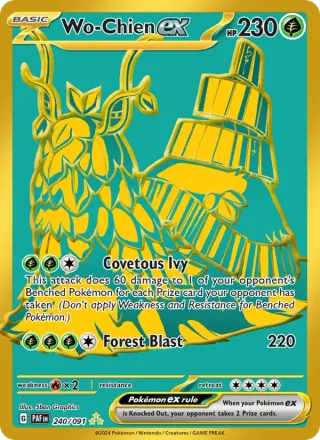 Wo-Chien ex #240 · Paldean Fates Pokémon card