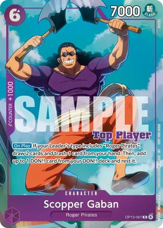 Scopper Gaban (CS 26-27 Top Player Pack Vol. 1) #OP13-067-cs-26-27-top-player-pack-vol-1 · One Piece Promotion Cards One Piece card