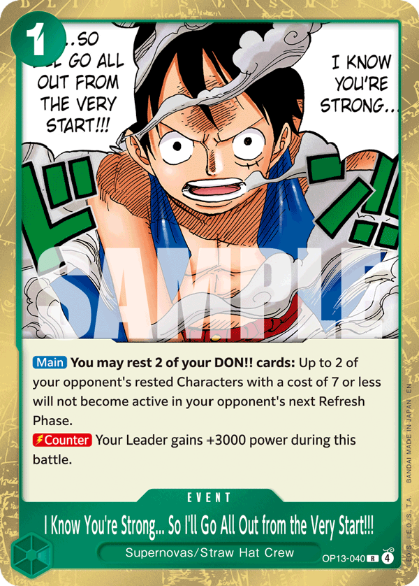 I Know You're Strong... So I'll Go All Out from the Very Start!!! full card art