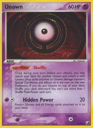 Unown #O · Unseen Forces Unown Collection Pokémon card