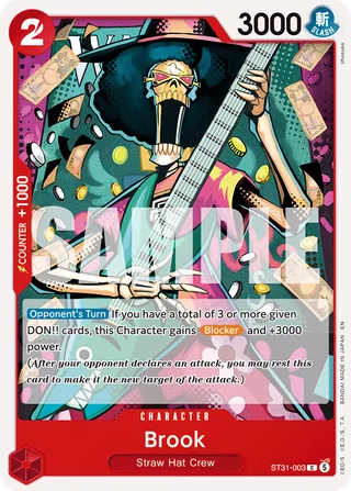 Brook #ST31-003 · ST-31: Starter Deck 31 RED Monkey.D.Luffy One Piece card