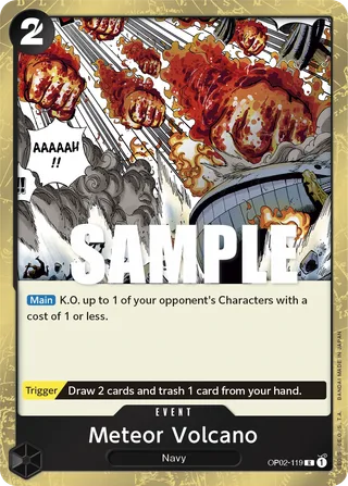 Meteor Volcano #OP02-119 · Paramount War One Piece card