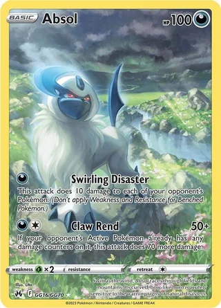 Absol #GG16 · Crown Zenith Galarian Gallery Pokémon card