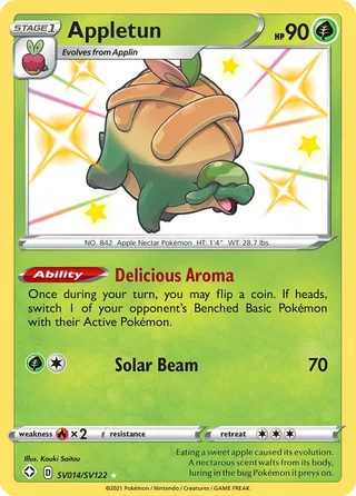 Appletun #SV014 · Shining Fates Shiny Vault Pokémon card