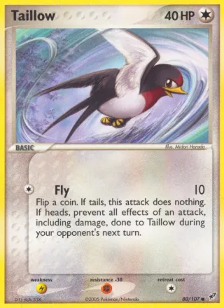 Taillow #80 · Deoxys Pokémon card