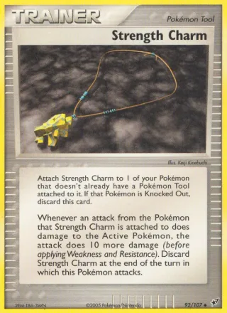 Strength Charm #92 · Deoxys Pokémon card