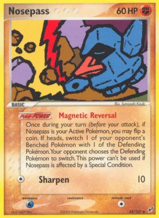 Nosepass #42 · Deoxys Pokémon card