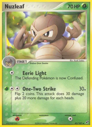Nuzleaf #43 · Deoxys Pokémon card