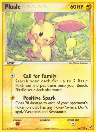 Plusle #44 · Deoxys Pokémon card
