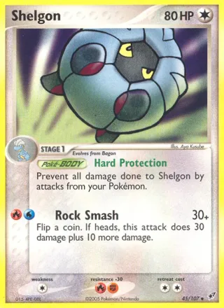 Shelgon #45 · Deoxys Pokémon card
