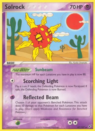 Solrock #47 · Deoxys Pokémon card