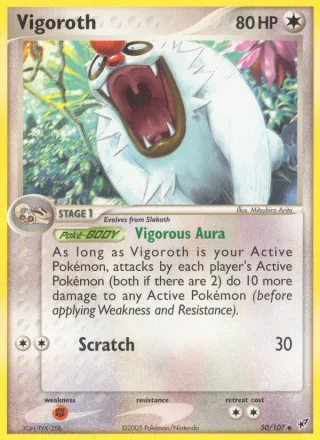 Vigoroth #50 · Deoxys Pokémon card