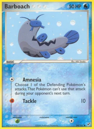 Barboach #54 · Deoxys Pokémon card
