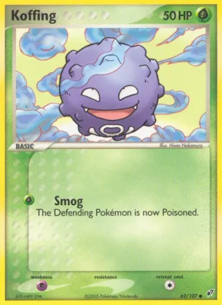 Koffing #62 · Deoxys Pokémon card
