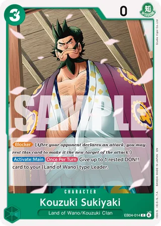 Kouzuki Sukiyaki #EB04-014 · The Azure Sea's Seven One Piece card