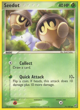 Seedot #71 · Deoxys Pokémon card